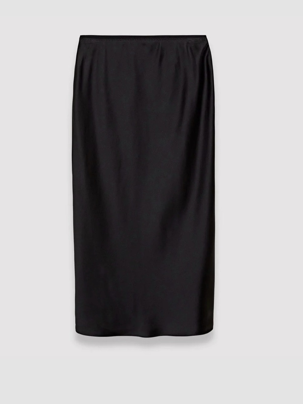 JOSEPH Isaak Black Silk Satin Midi Slip Skirt Size 36 NWT